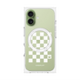 プレミアムパネル with MagSafe［ Racing checkered flag White - レーシングチェッカーフラッグ ホワイト ］