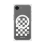 プレミアムパネル with MagSafe［ Racing checkered flag White - レーシングチェッカーフラッグ ホワイト ］