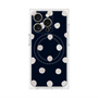 プレミアムパネル with MagSafe［ 水彩ドット・レトロカラー - Navy ］