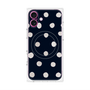 プレミアムパネル with MagSafe［ 水彩ドット・レトロカラー - Navy ］