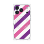 プレミアムパネル with MagSafe［ Big Stripe - Purple × Pink ］
