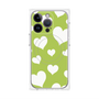 プレミアムパネル with MagSafe［ Dot Hearts - Green ］