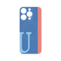 プレミアムパネル with MagSafe［ オリジナル - initial color line - U blue ］
