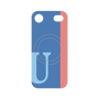 プレミアムパネル with MagSafe［ オリジナル - initial color line - U blue ］