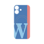 プレミアムパネル with MagSafe［ オリジナル - initial color line - W blue ］