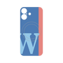 プレミアムパネル with MagSafe［ オリジナル - initial color line - W blue ］