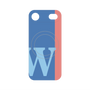 プレミアムパネル with MagSafe［ オリジナル - initial color line - W blue ］
