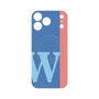 プレミアムパネル with MagSafe［ オリジナル - initial color line - W blue ］