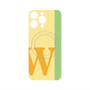 プレミアムパネル with MagSafe［ オリジナル - initial color line - W yellow ］