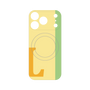 プレミアムパネル with MagSafe［ オリジナル - initial color line - L yellow ］