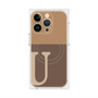 プレミアムパネル with MagSafe［ オリジナル - initial two tone - U brown ］