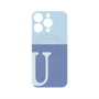プレミアムパネル with MagSafe［ オリジナル - initial two tone - U blue ］