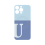 プレミアムパネル with MagSafe［ オリジナル - initial two tone - U blue ］
