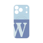 プレミアムパネル with MagSafe［ オリジナル - initial two tone - W blue ］