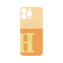 プレミアムパネル with MagSafe［ オリジナル - initial two tone - H orange ］