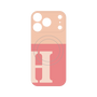 プレミアムパネル with MagSafe［ オリジナル - initial two tone - H pink ］