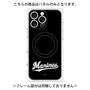 プレミアムパネル with MagSafe［ 千葉ロッテマリーンズ - ワードロゴ - ブラック ］