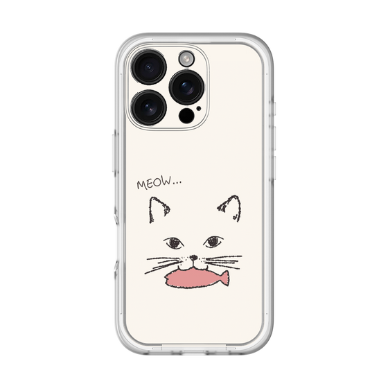 プレミアムパネル［ 食いしん坊なねこ - White ］