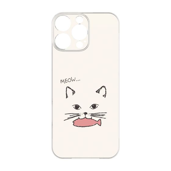 プレミアムパネル［ 食いしん坊なねこ - White ］