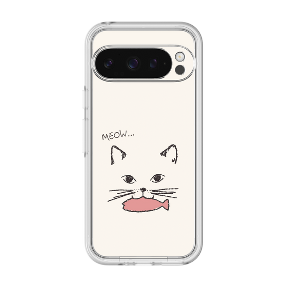 プレミアムパネル［ 食いしん坊なねこ - White ］