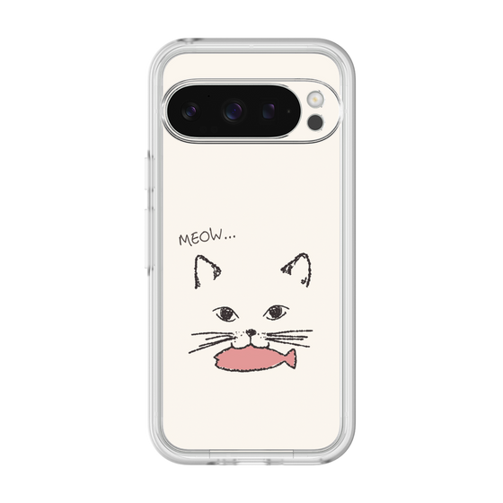 プレミアムパネル［ 食いしん坊なねこ - White ］