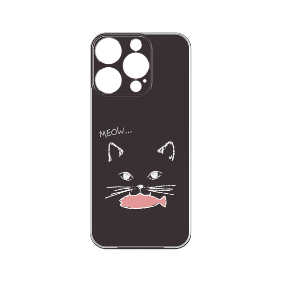 プレミアムパネル［ 食いしん坊なねこ - Black ］