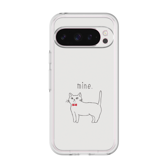 プレミアムパネル［ 蝶ネクタイねこ - White ］