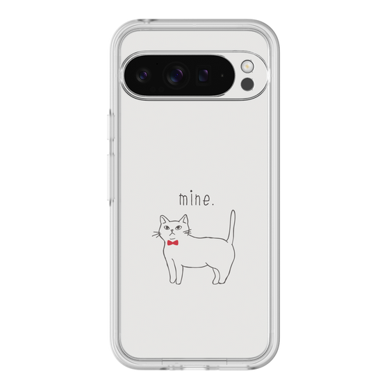 プレミアムパネル［ 蝶ネクタイねこ - White ］