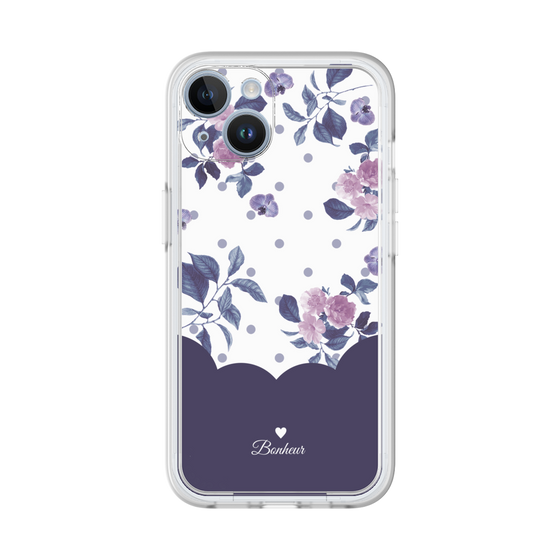 プレミアムパネル［ ツインドットフラワー - Navy ］