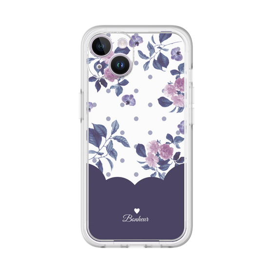 プレミアムパネル［ ツインドットフラワー - Navy ］