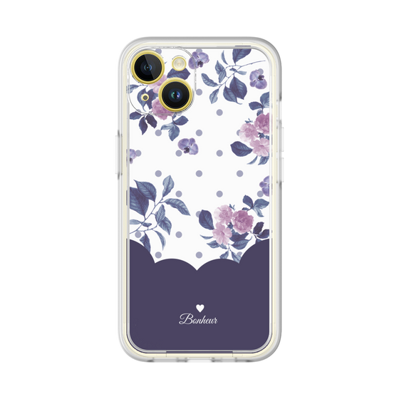 プレミアムパネル［ ツインドットフラワー - Navy ］