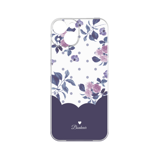 プレミアムパネル［ ツインドットフラワー - Navy ］