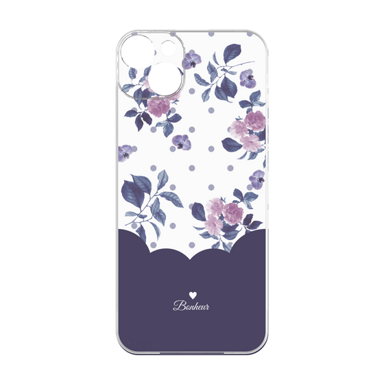 プレミアムパネル［ ツインドットフラワー - Navy ］