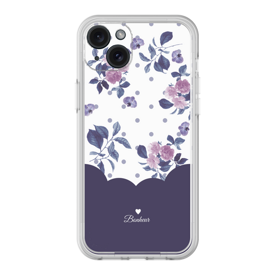 プレミアムパネル［ ツインドットフラワー - Navy ］
