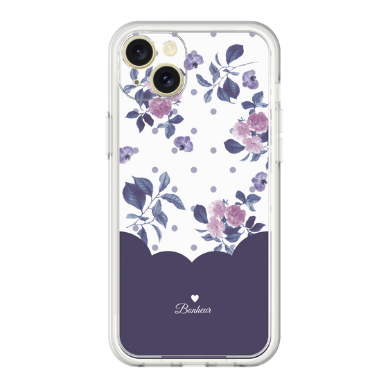 プレミアムパネル［ ツインドットフラワー - Navy ］