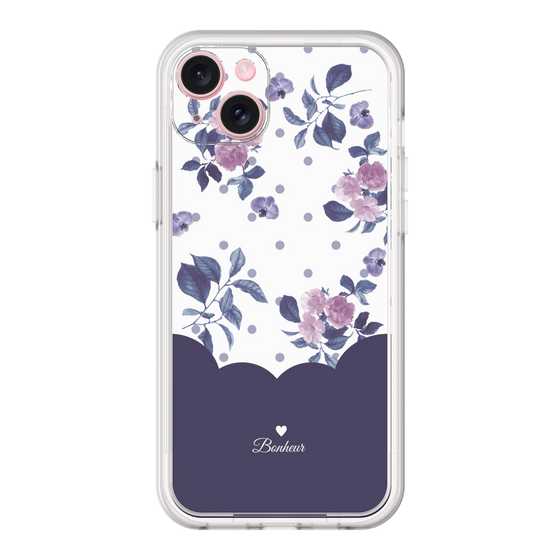 プレミアムパネル［ ツインドットフラワー - Navy ］