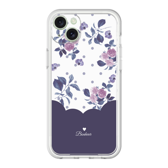 プレミアムパネル［ ツインドットフラワー - Navy ］