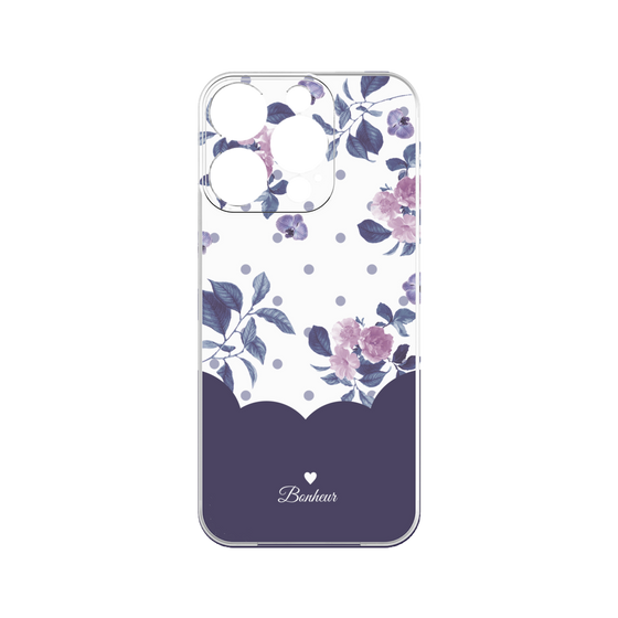 プレミアムパネル［ ツインドットフラワー - Navy ］