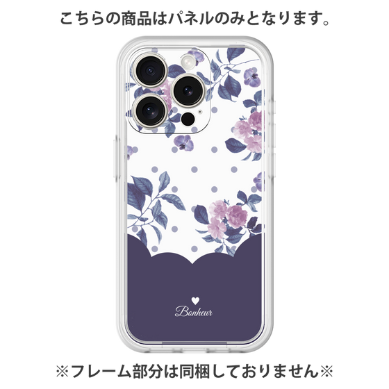 プレミアムパネル［ ツインドットフラワー - Navy ］