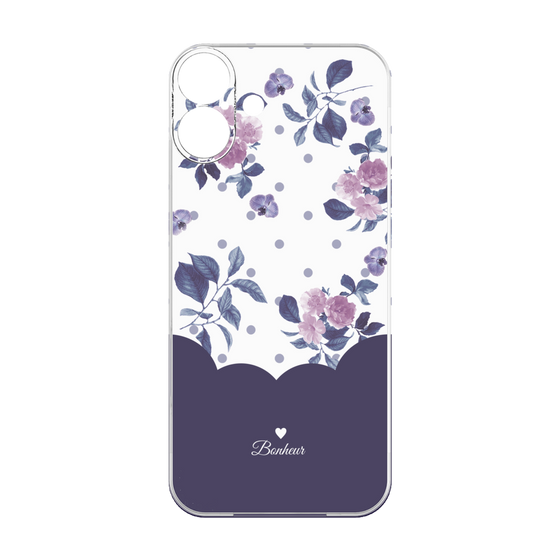 プレミアムパネル［ ツインドットフラワー - Navy ］