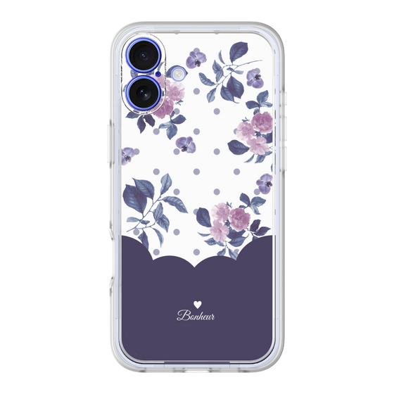 プレミアムパネル［ ツインドットフラワー - Navy ］