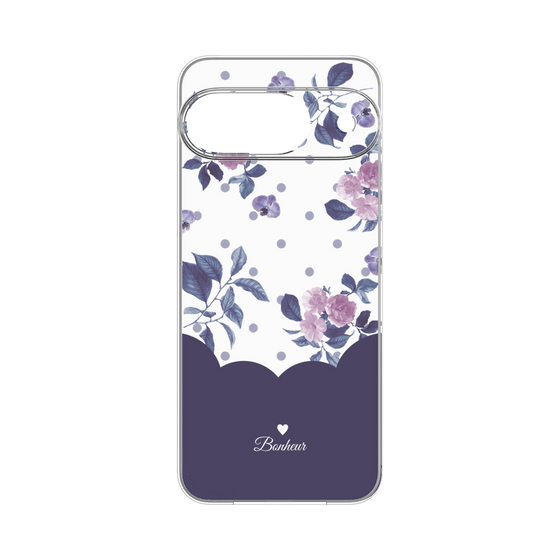 プレミアムパネル［ ツインドットフラワー - Navy ］