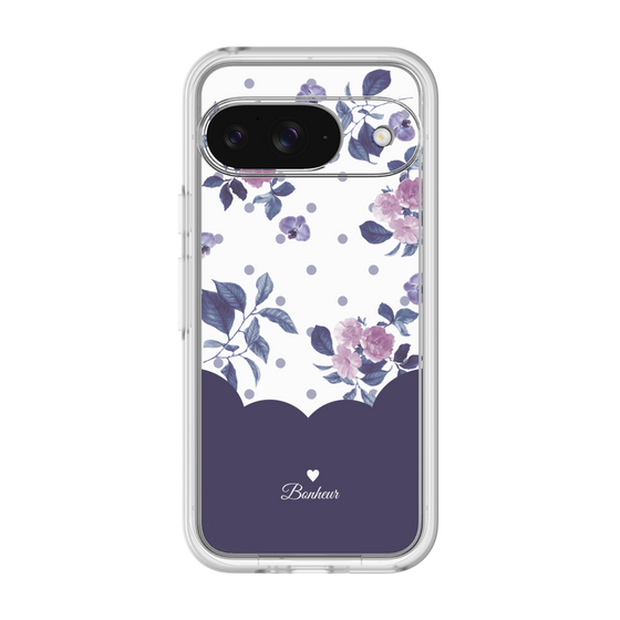 プレミアムパネル［ ツインドットフラワー - Navy ］