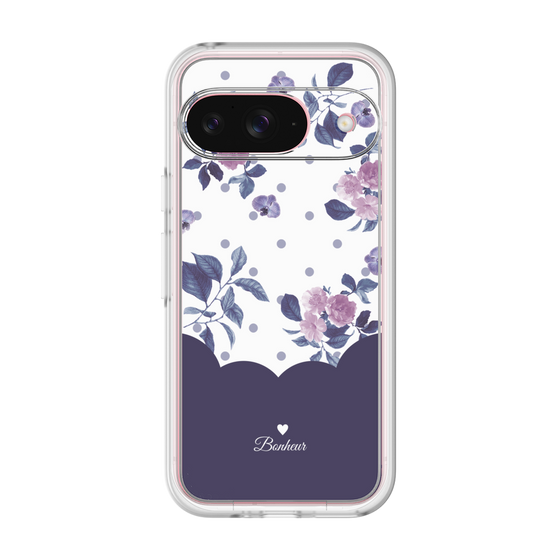 プレミアムパネル［ ツインドットフラワー - Navy ］