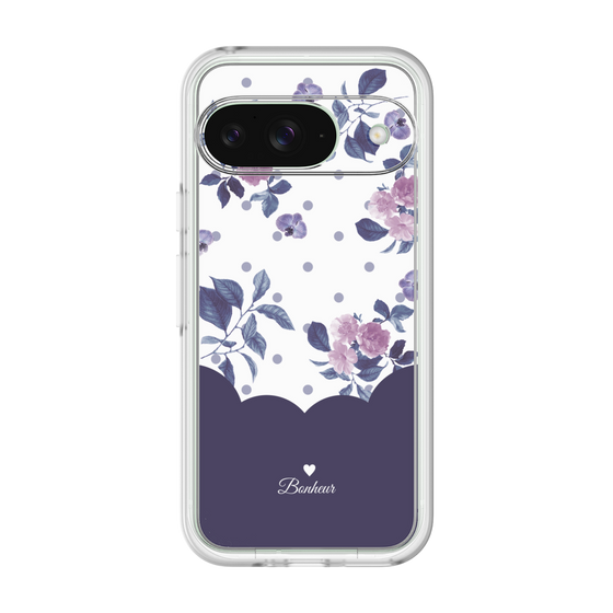 プレミアムパネル［ ツインドットフラワー - Navy ］