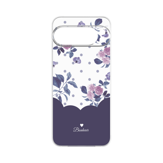 プレミアムパネル［ ツインドットフラワー - Navy ］