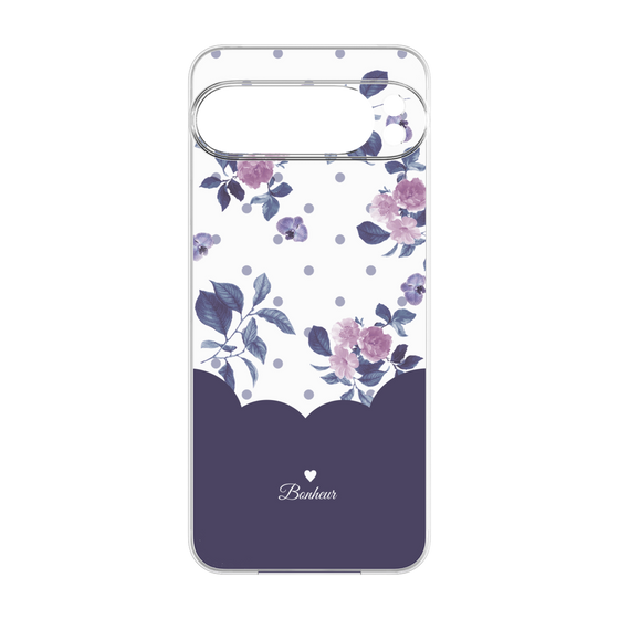 プレミアムパネル［ ツインドットフラワー - Navy ］