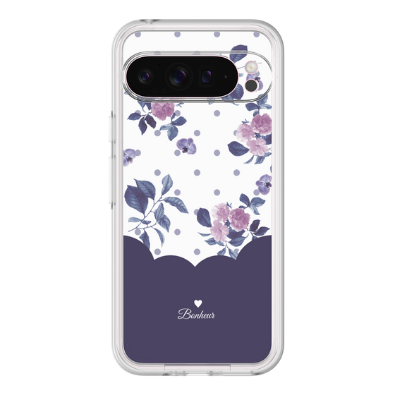 プレミアムパネル［ ツインドットフラワー - Navy ］