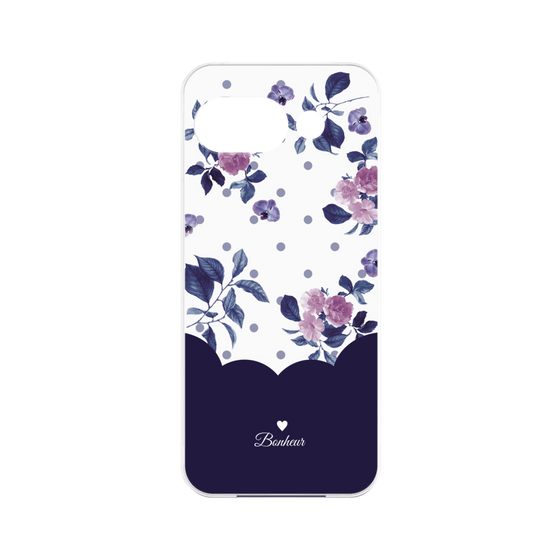 プレミアムパネル［ ツインドットフラワー - Navy ］