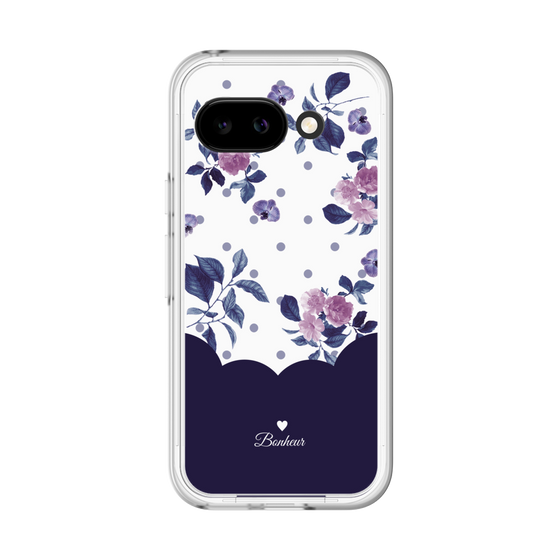プレミアムパネル［ ツインドットフラワー - Navy ］